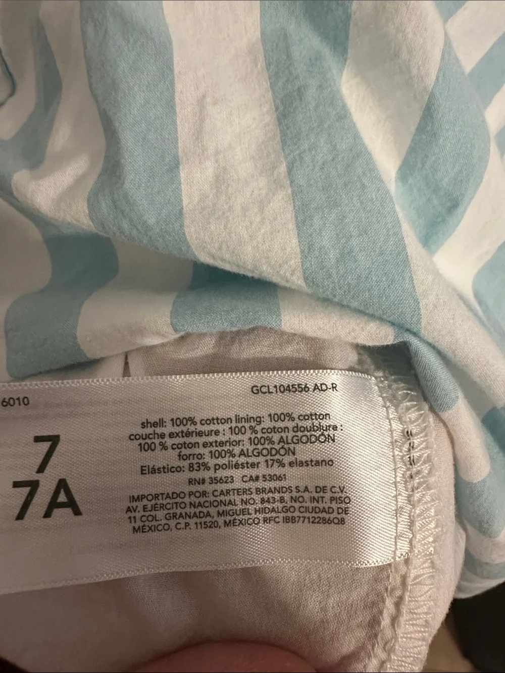 Carter's Blue and White Striped Sundress